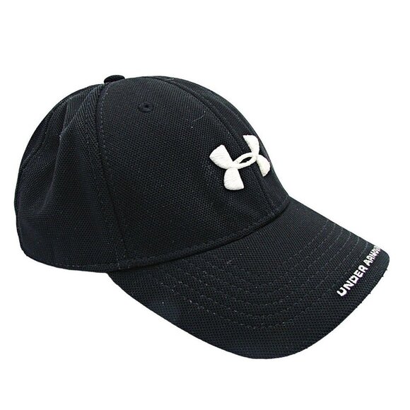 Under Armour Unisex Adults Black White 4 Way Stretch Hat Baseball Cap Black Sz M - Picture 1 of 12